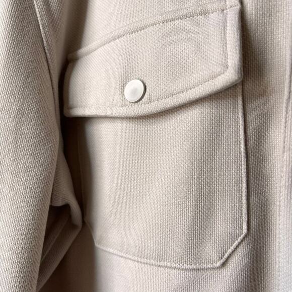 Industry Shacket Womens Size M/M Ivory Jacket with Snaps Retro Minimalist - Picture 10 of 16